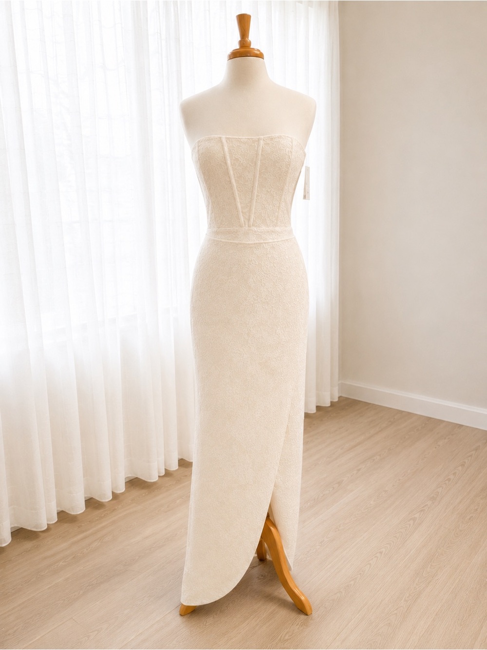 BHLDN Jacquard Corset Bridal Dress – Ivory – Size 8 – NWT
